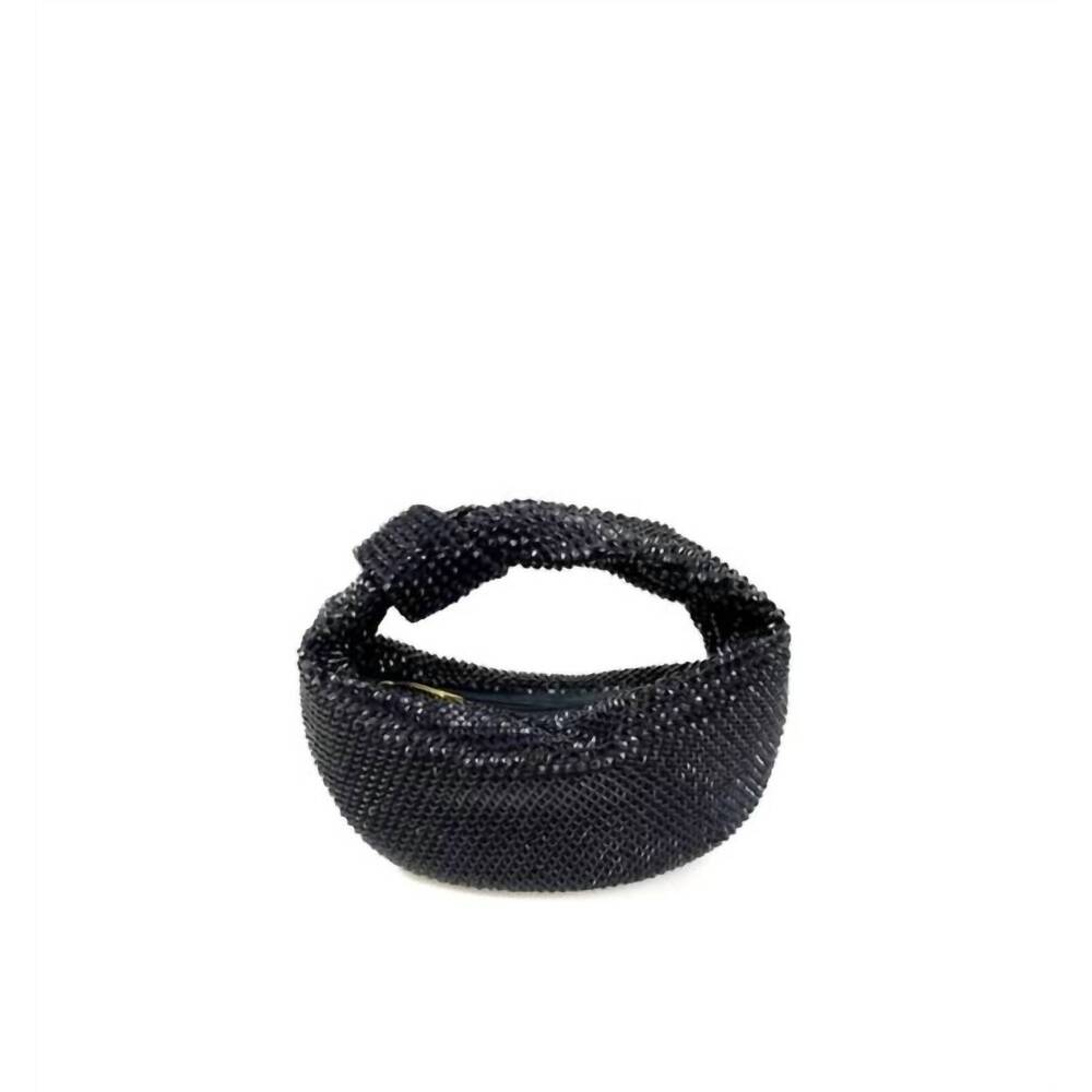 NEW ACCESSORY CONCIERGE bling hattie bag in black